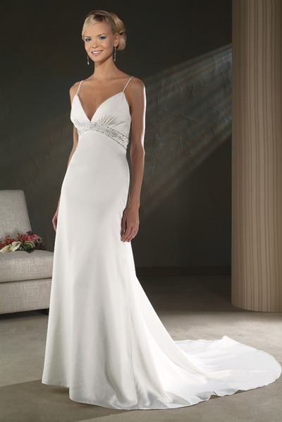 Orifashion HandmadeModest Charmeuse Wedding Dress BO039